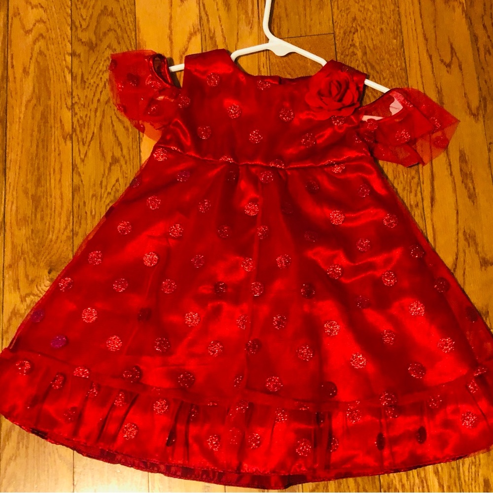 Bright red dress in size 12m